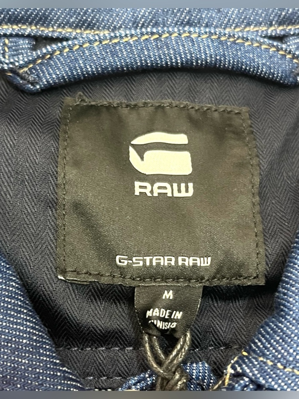 G-Star Raw Relaxed Cropped Cutoff Indigo Dark Blue Raw Denim Women’s Jacket - Picture 7 of 16